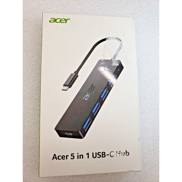 ACER 5-IN-1 USB3.0 C-HUB MODEL ODK3F0 USB Hub for laptops Mac PC Linux. Portable - Picture 3 of 8